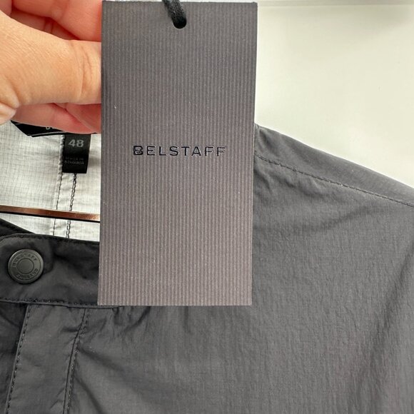 Belstaff Black Samford Blouson Full Zip Ripstop Jacket size 48 Men’s Biker Style - Picture 10 of 16